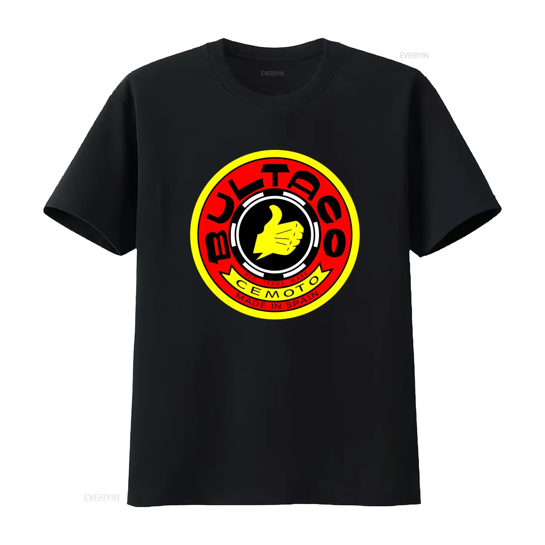 Vintage Fashion Logos - ブルタコ・セモト スペイン製 サムアップロゴプリントTシャツ ヴィンテージウォッシュ加工トップス 日常着 グラフィック