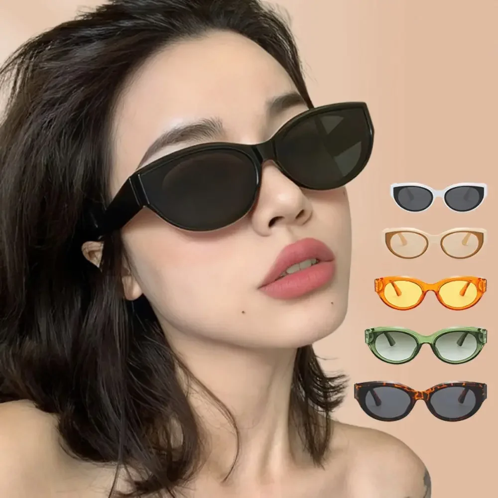 Vintage Fashion Y2K - ヴィンテージキャットアイサングラス女性 Y2K ファッションブランドスクエアサングラス女性用シェード女性黒眼鏡