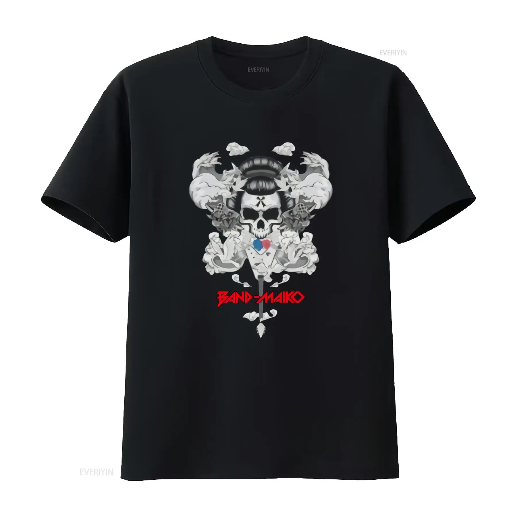 Vintage Fashion Buyer - バンドマイコ スカルデザイン クラシックTシャツ ロッキングメイドスタイル アメリカのバイヤー向け ヴィンテージウォッシュ加工