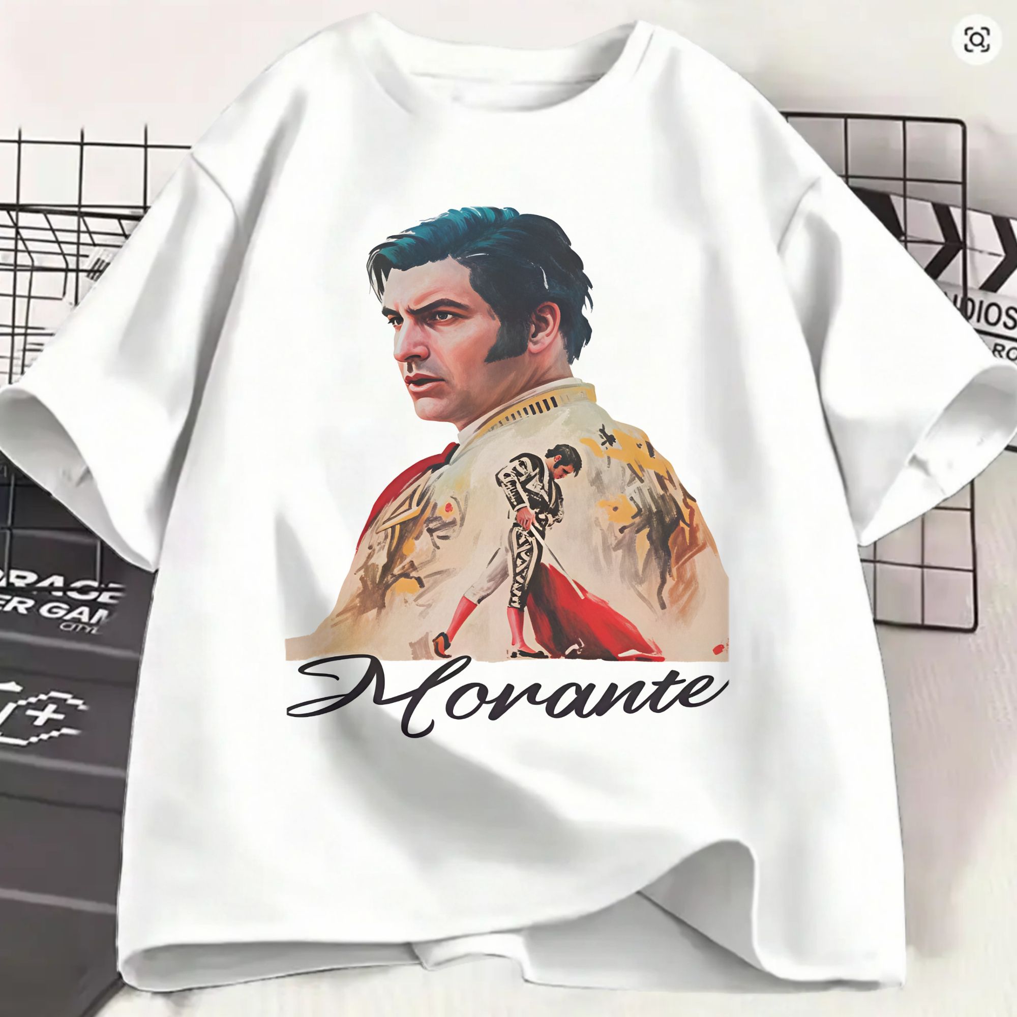Vintage Fashion La - モランテデラプエブラメンズ Tシャツマタドールヴィンテージ Tシャツ半袖ラウンドネック夏のファッション Tシャツ綿の服