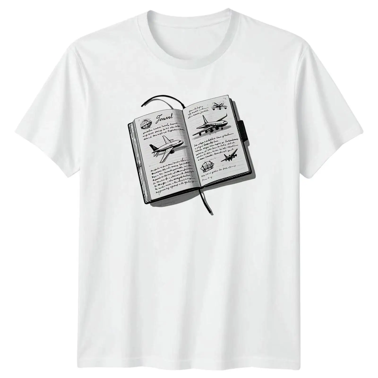 Vintage Fashion Journal - トラベルジャーナルスケッチTシャツ Luftfahrt Geschenk für Sie und