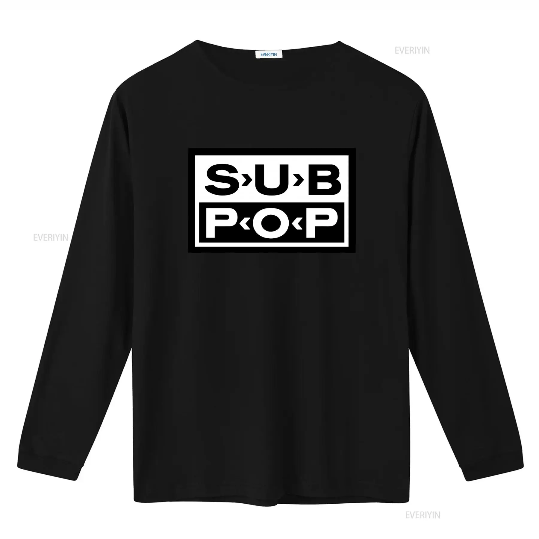 サブポップロゴTシャツ ブラック ホワイトプリント レトロス - Vintage Fashion Logos のレビューと価格