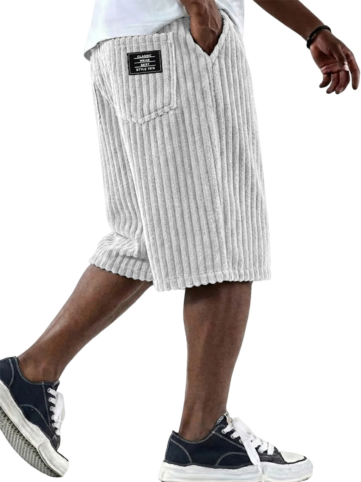 夏の新作メンズコーデュロイショートパンツ、ファッショナブルな - Retro Track Pant のレビューと価格