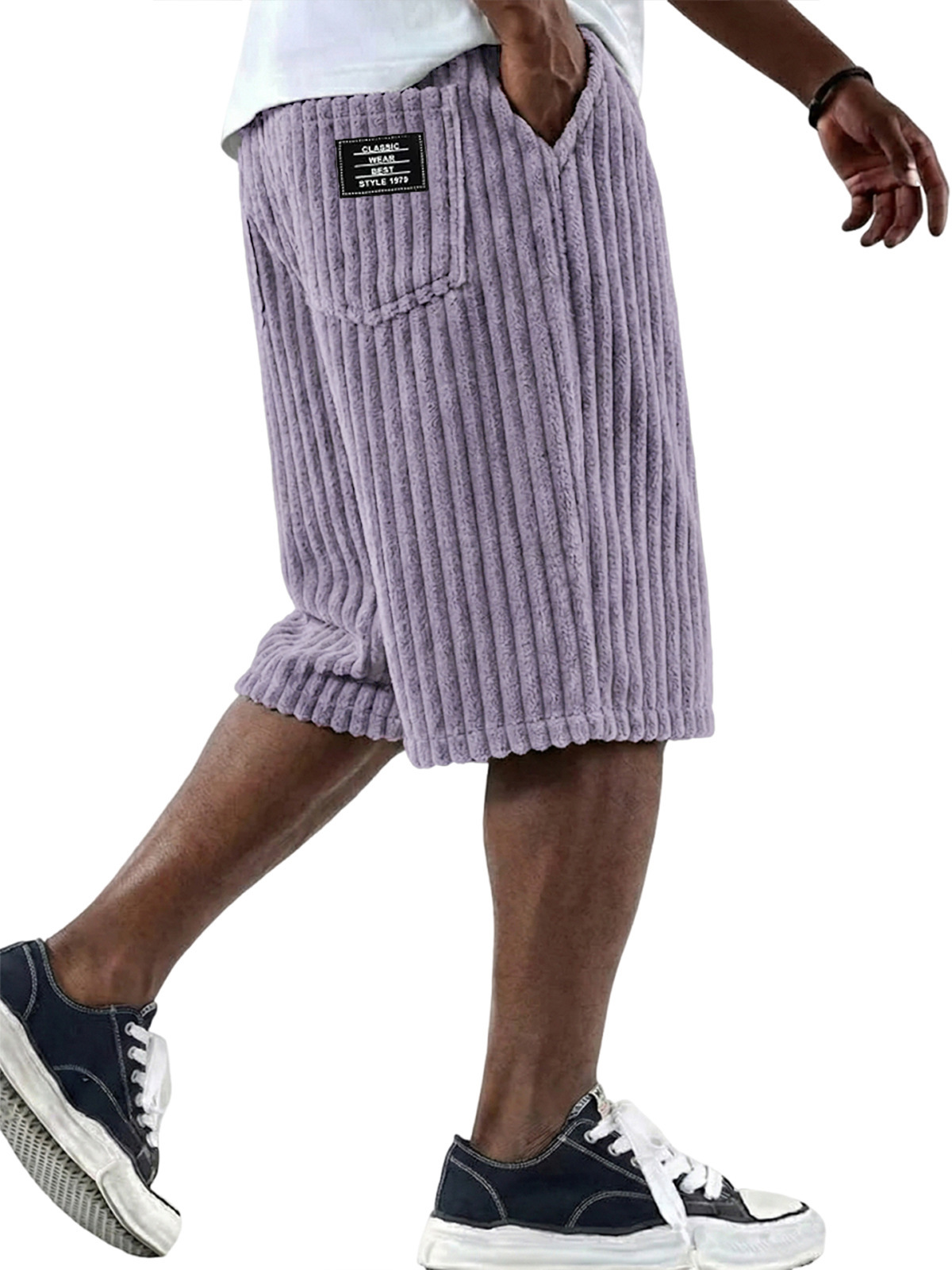 夏の新作メンズコーデュロイショートパンツ、ファッショナブルな - Retro Track Pant のレビューと価格