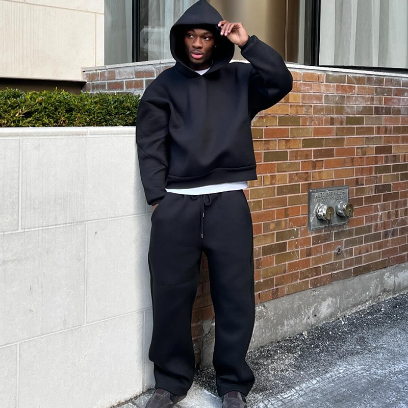 男性綿ヴィンテージトラックスーツ 2 個セットパーカーストレ - Retro Track Pant のレビューと価格