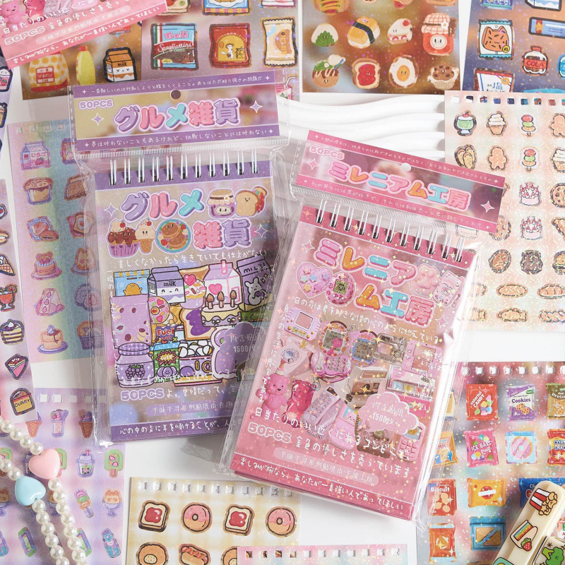 レトロなお菓子のステッカー50枚セット、クラシックなキャンデ - Vintage Fashion Journal のレビューと価格