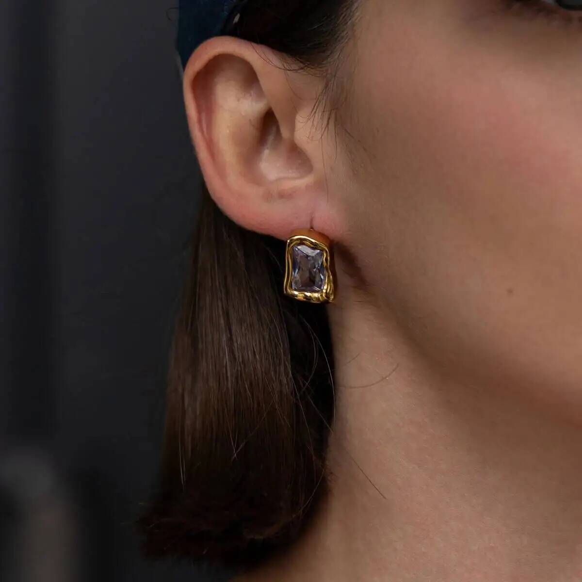 IngeSight.Z 絶妙なスクエアジルコン 18K ゴー - Z Vintage Fashion のレビューと価格
