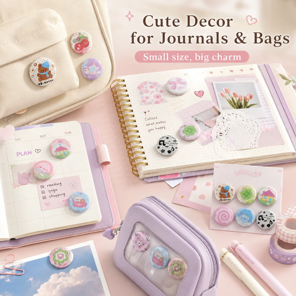 学生用クローバー25mmミニピンバッジ、女の子向けヴィンテー - Vintage Fashion Journal のレビューと価格
