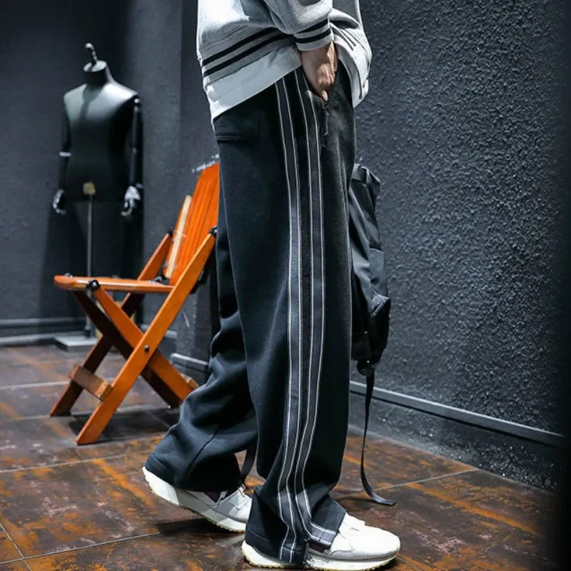 スウェットパンツ男性綿のズボン男スポーツパンツ秋と冬のストラ - Retro Track Pant のレビューと価格