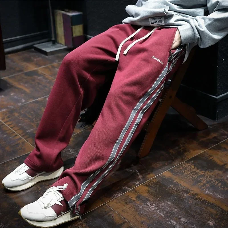 スウェットパンツ男性綿のズボン男スポーツパンツ秋と冬のストラ - Retro Track Pant のレビューと価格