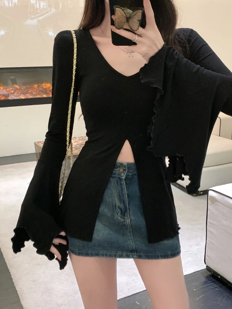 女性用ヴィンテージ Y2K T シャツ、ボディコンフィット、 - Vintage Fashion Y2K のレビューと価格