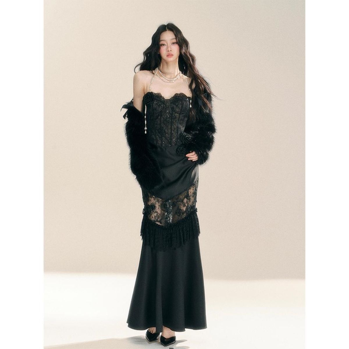 ヴィンテージゴシックグランジ Y2k レースドレス女性ダーク - Vintage Fashion Y2K のレビューと価格
