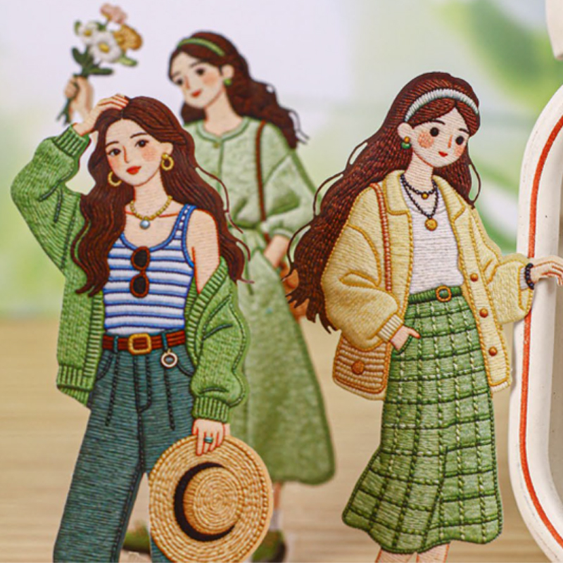 ヴィンテージファッションガールステッカーパック、BFFテーマ - Vintage Fashion Journal のレビューと価格