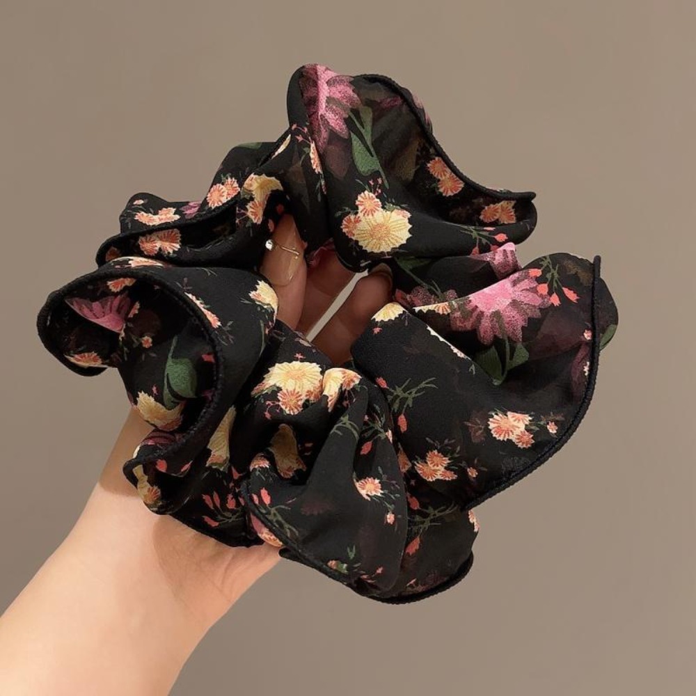 1pc ファッションヴィンテージダークフローラルシフォンボヘ - Vintage Fashion Looks のレビューと価格