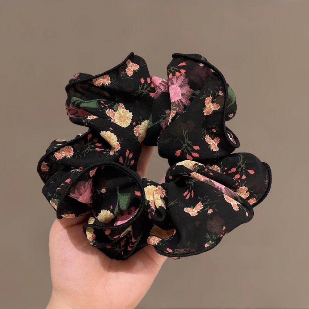 1pc ファッションヴィンテージダークフローラルシフォンボヘ - Vintage Fashion Looks のレビューと価格