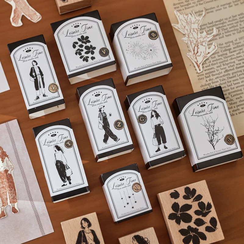クリエイティブファッションガール木製スタンプヴィンテージ植物 - Vintage Fashion Journal のレビューと価格