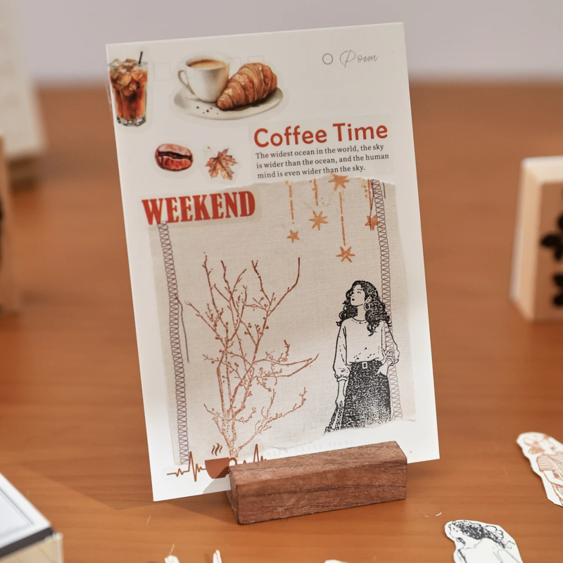 クリエイティブファッションガール木製スタンプヴィンテージ植物 - Vintage Fashion Journal のレビューと価格