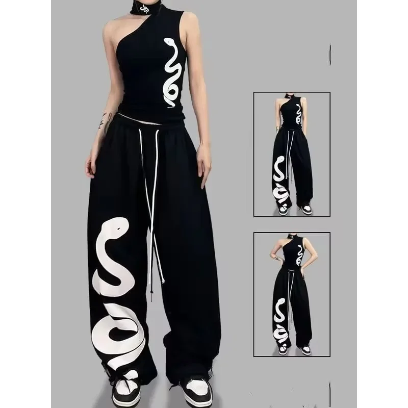 レトロY2Kワイドレッグトラックパンツ レディース カジュア - Retro Track Pant のレビューと価格