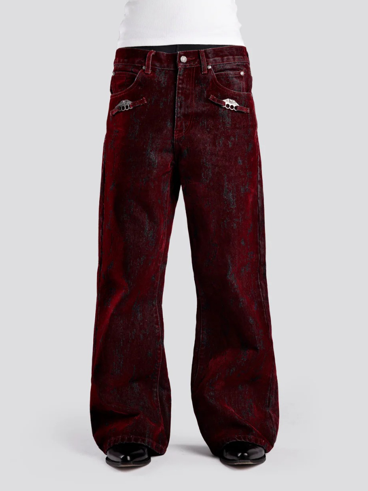メンズジーンズアメリカンヴィンテージフロッキーフレアデニムパ - Retro Track Pant のレビューと価格
